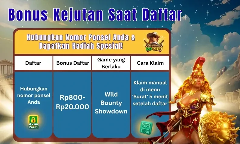 Bonus Kejutan Saat Daftar